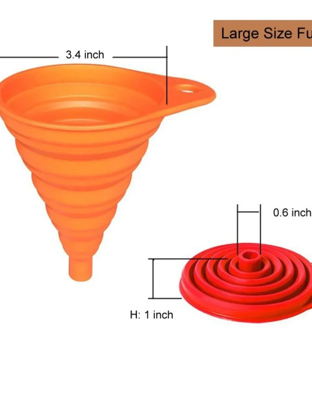 KongNai Kitchen Funnel Set 4 Pack, Small and Large, Kitchen Gadgets Accessories